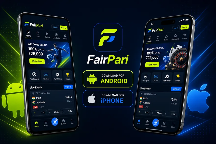 FairPari — Android APK va iPhone PWA, ekranda ochiq ilova